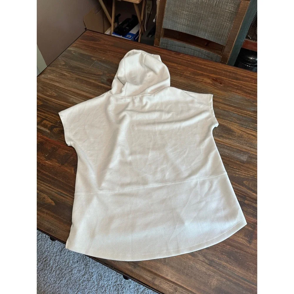 Elie Tahari Sleeveless Hoodie Kangaroo Pocket Detail‎ Casual Chic M/M - Picture 6 of 8